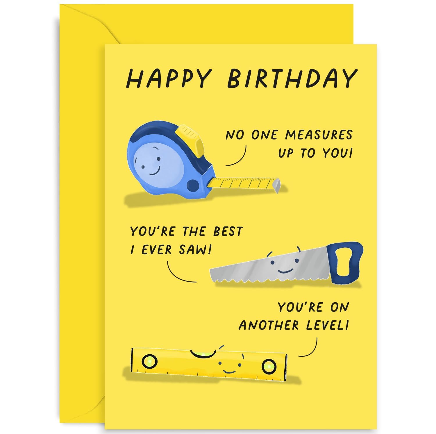 Old English Co. Humorous Birthday Card for Dad - Funny Do It Yourself Tools Birthday Card for Him - Mr Fix It Birthday Card for Men | Blank Inside