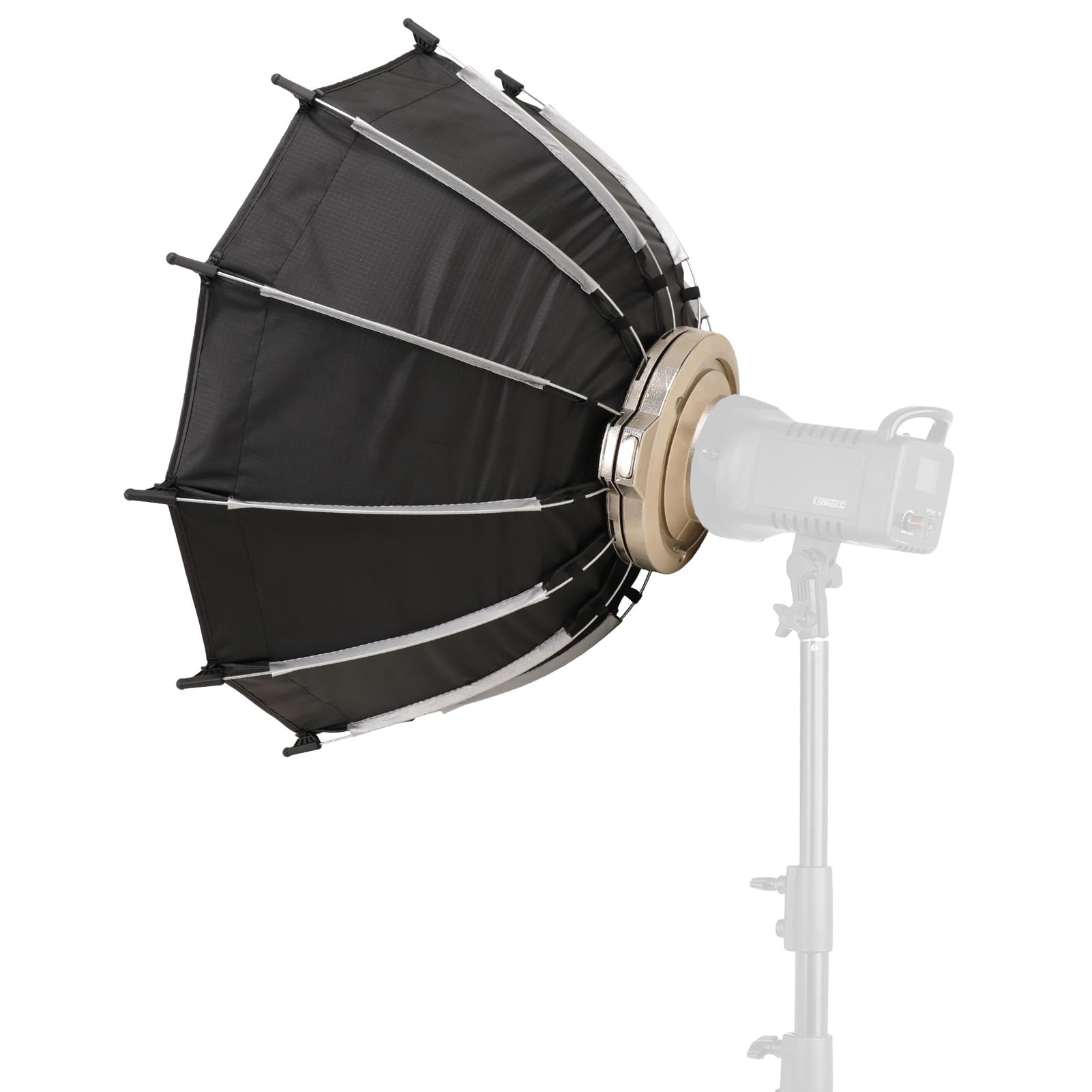 Cryfokt Softbox Paraboliczny, Składany 60 Cm, 12-biegunowy, Składany, Przenośny, Profesjonalny Dyfuzor światła Fotograficznego z uniwersalną siatką do Mocowania Bowen do Transmisji na żywo w Trybie