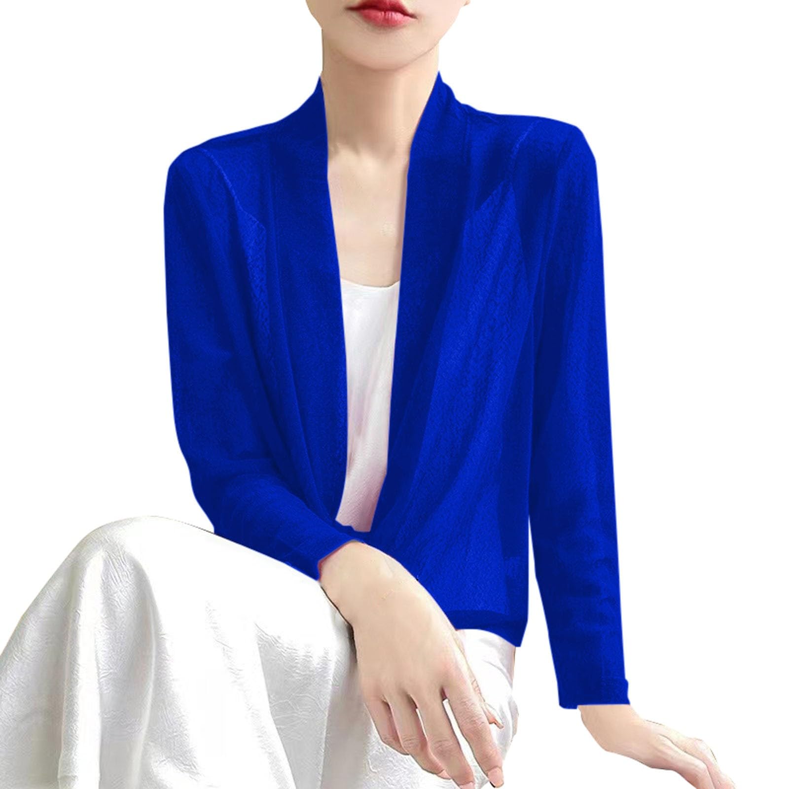 Cocila Cardigan à Manches Longues en De Soie GlacéE pour Femmes Jupe Col V Cardigans Longs HabilléEs Bomber Veste Demi Saison Militaire Saharienne Manteaux Et Blousons Daim sans