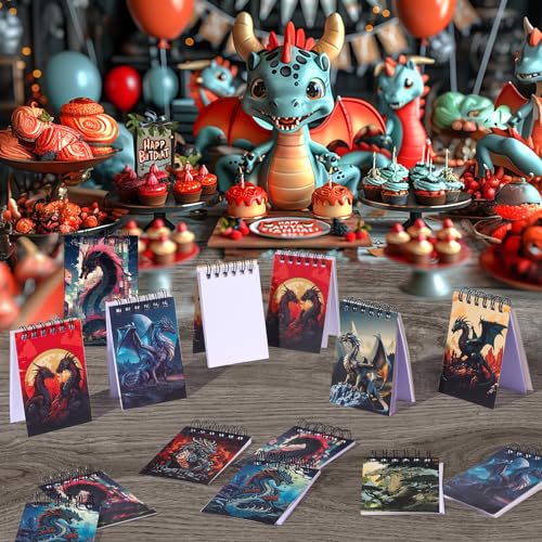 Bloc-notes de poche dragon lot de 24 petits carnets robustes pour récompense jeux