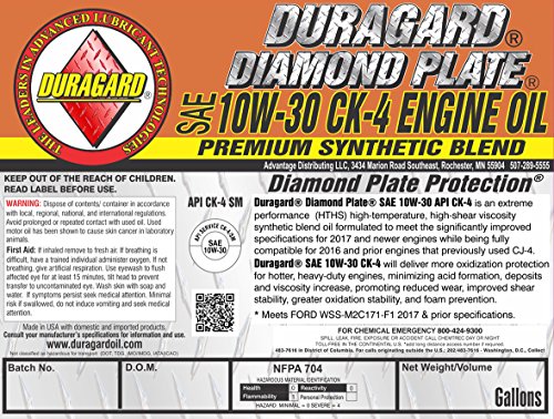 Aceite para motor Duragard 10W-30 Synthetic Blend 5 galones miniatura 2