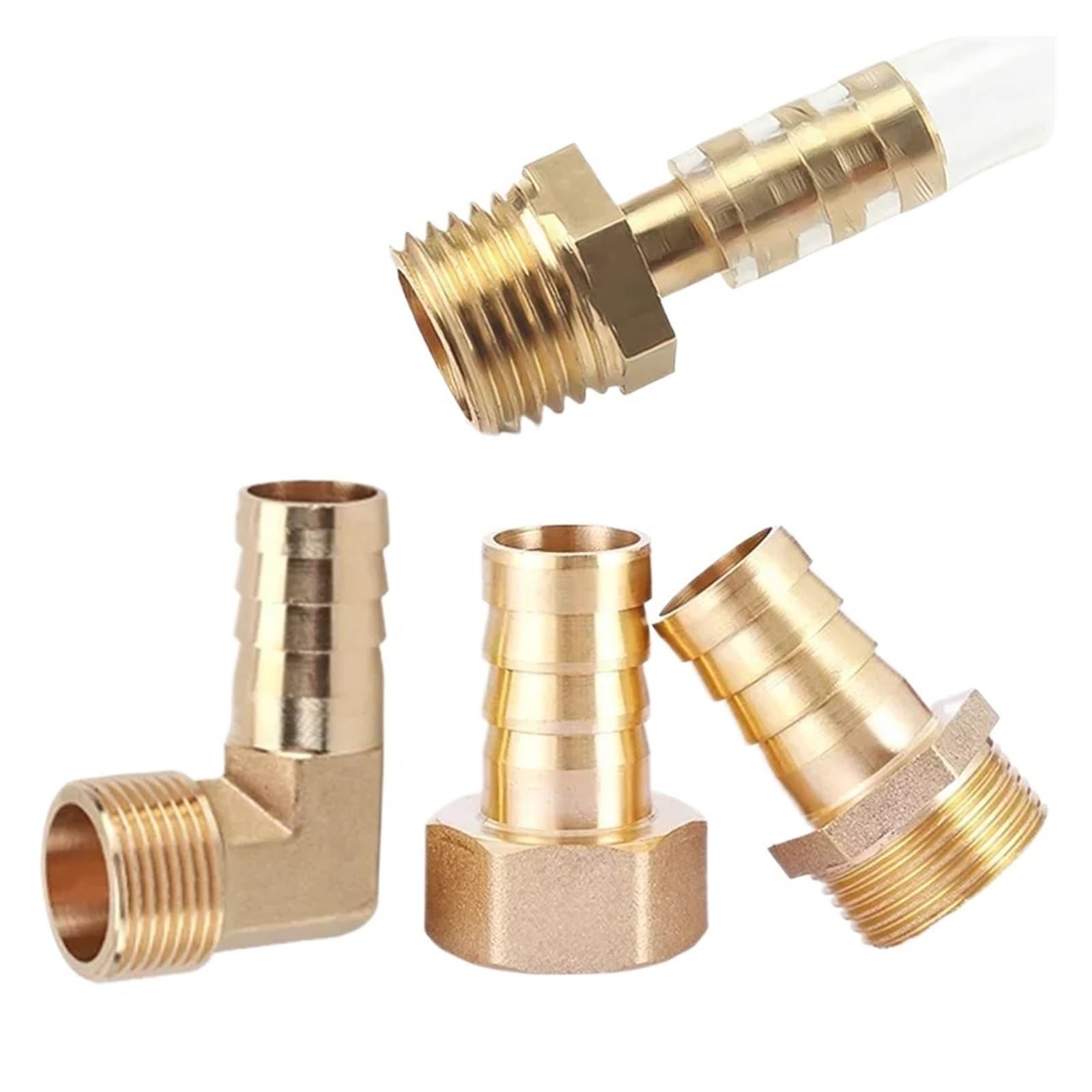 20 stücke Pagode Anschlussgewinde BSP 1/8'' 1/4'' 3/8'' 1/2'' 6 8 10 12 14 16mm Schlauch Barb Schwanz stecker Wasserrohrarmaturen(Barb 12mm-1I8,PL (20 PCS))