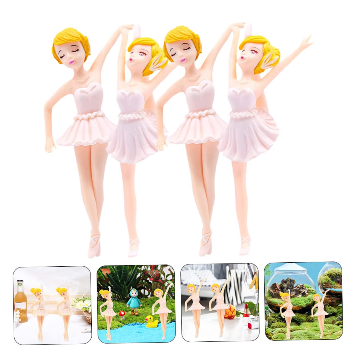PRETYZOOM 5 Set Di Decorazioni Per Cupcake A Forma Di Balletto Decorazioni Lucide Per Matrimonio 4 Pezzi*5
