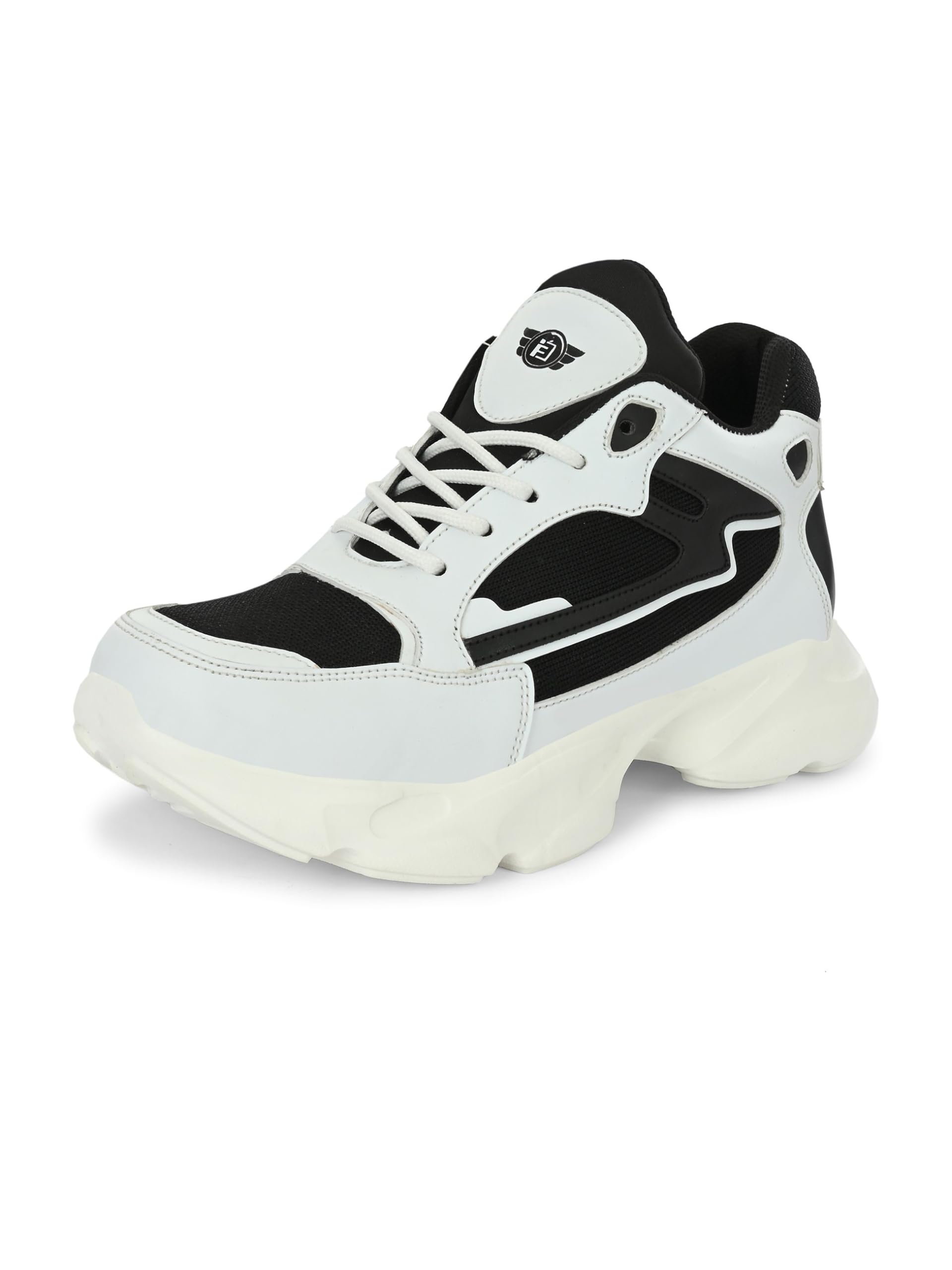 Eego Italy Jogger Lightweight Stylish Mens Sports Shoe - Jogger-White-Black-6 (B0CYGYFYBV) Amazon Price History, Amazon Price Tracker