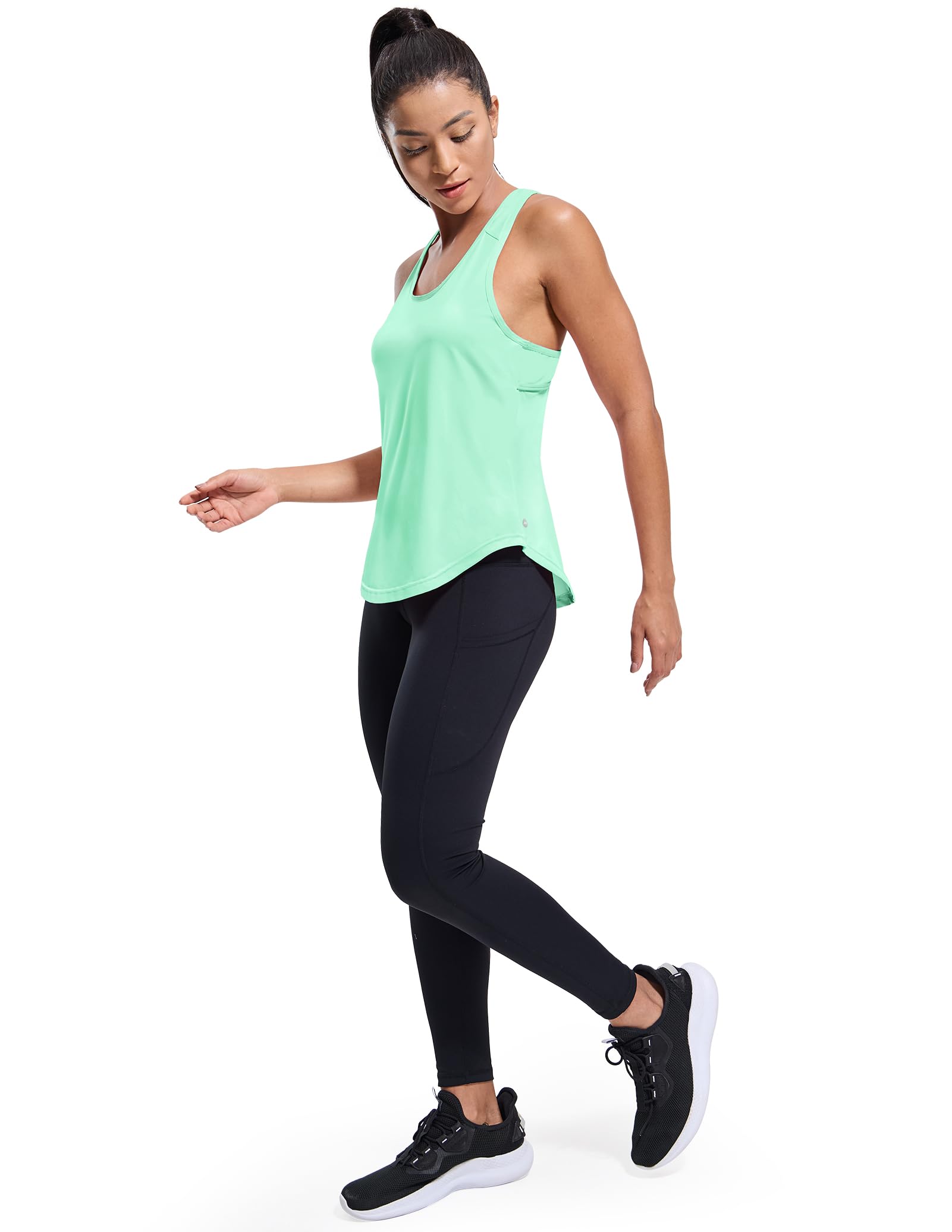 MIER Canotte da allenamento da donna Racerback Atletico Senza Maniche Vestibilità Larga Muscolare Tee Shirt Dry Fit Corsa Palestra Yoga Top Estate