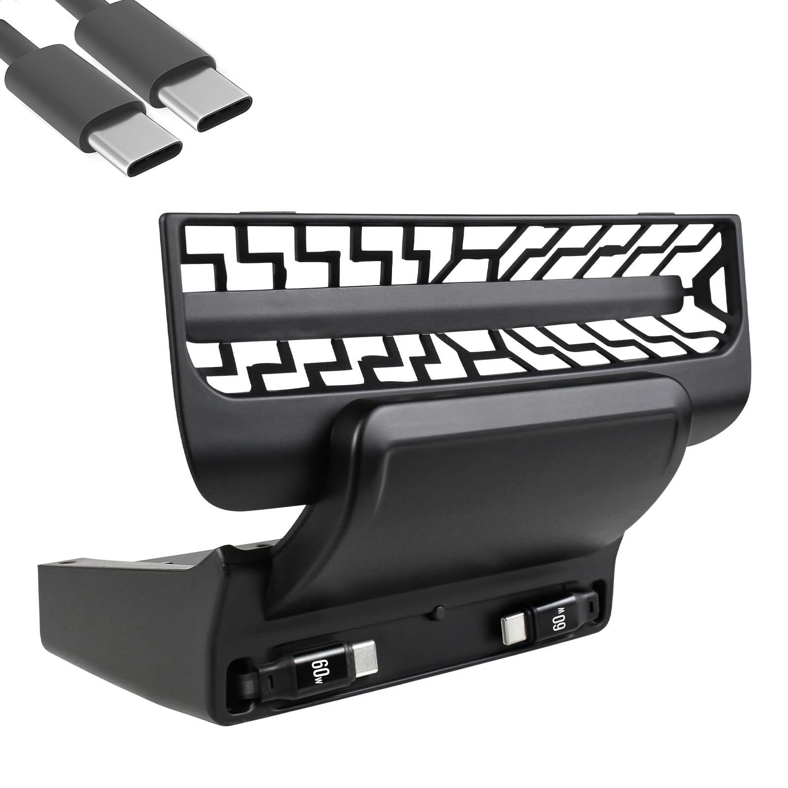 Hub de carga USB trasero para Tesla Model Y Juniper 2025, 2026, accesorios - Hub de carga rápida de 4 puertos con cubierta deslizante, 2 estaciones de acoplamiento tipo C para Tesla Model