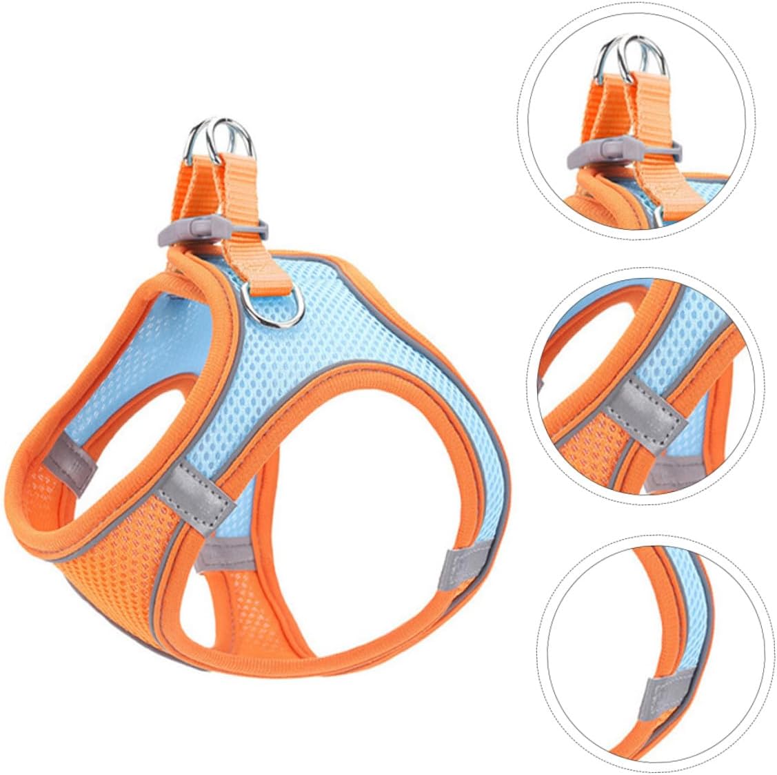 Pet Vest Leash Set with Reflective Breathable Mesh, L Size Adjustable Puppy and Cat Harness for Outdoor Walking, Sturdy Pet Supply for Dogs and Cats
