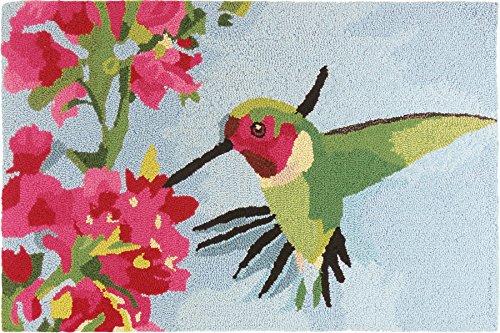 Hummingbird And Geraniums Area Rug #TOP26