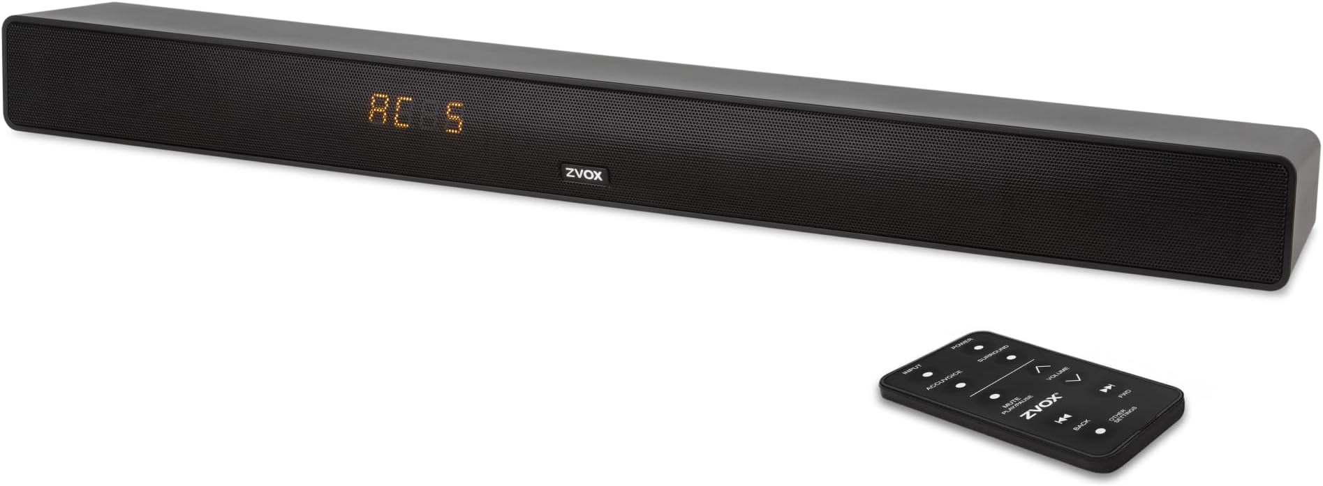 ZVOX AccuVoice AV455 Dialogue Clarifying Sound Bar with Hearing Aid Technology and HDMI-ARC Compatible Connectivity - Home Theater Audio TV Speakers Soundbar - Black