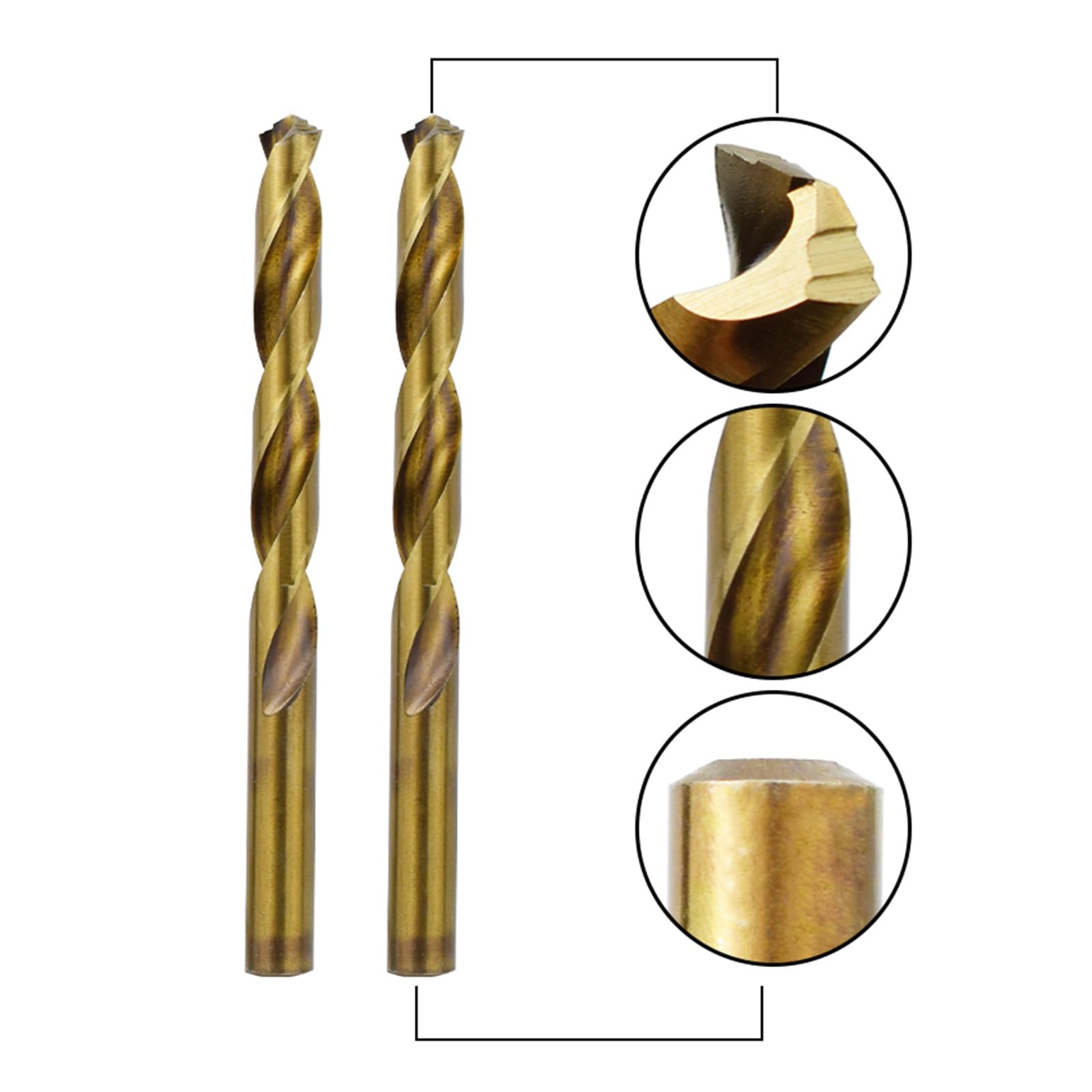 13/19/25 Pz 1.0-13mm Set Di Punte Elicoidali Rivestite HSS Punta Da Trapano for Pistola for Foratura Di Legno/metallo