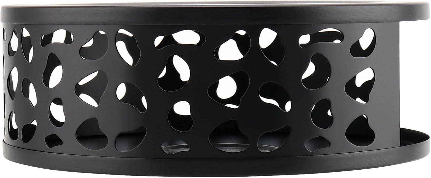 HOIGON 3 PCS Teapot Warmer, Stainless Steel Brushed Tea Pot Warmer Base with Tealight Candle Holder, Black image 5