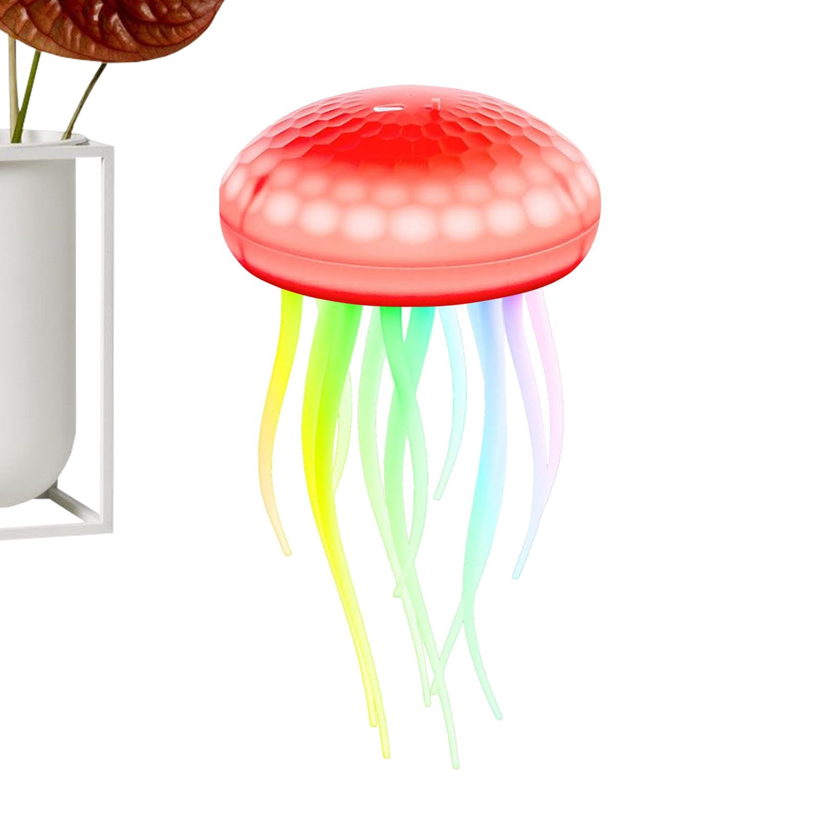 Luce notturna a LED con, lampada con Lampada ad attivazione vocale | Lampada da comodino ricaricabile da 1000 mAh, luce notturna portatile a LED RGB con medusa per soggiorno, scrivania da