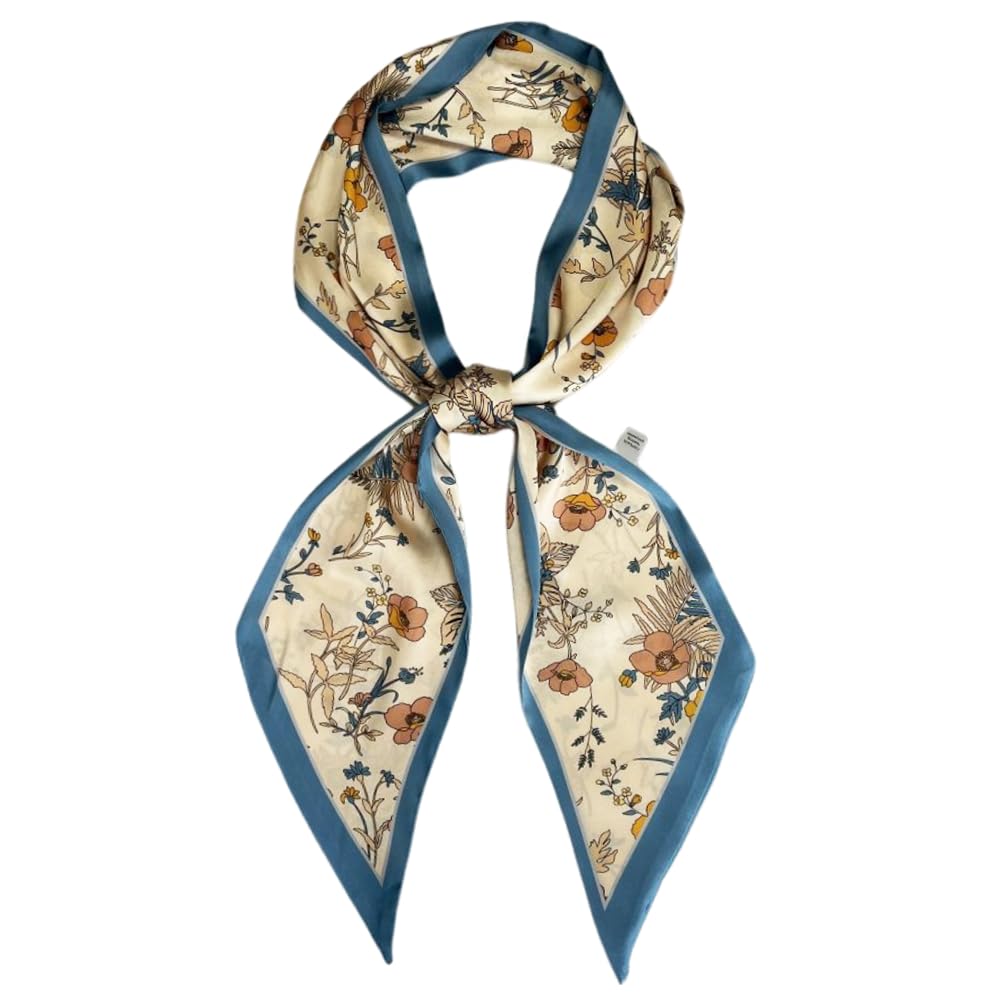 FONYVESilk Head Scarf for Hair Fashion Headwrap for Women Lightweight Neck Tie