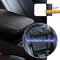 Vista 4 de Ziciner - Funda de cuero para consola central y reposabrazos de automóvil, cubierta impermeable de PU para caja de asiento, protector y almohadilla