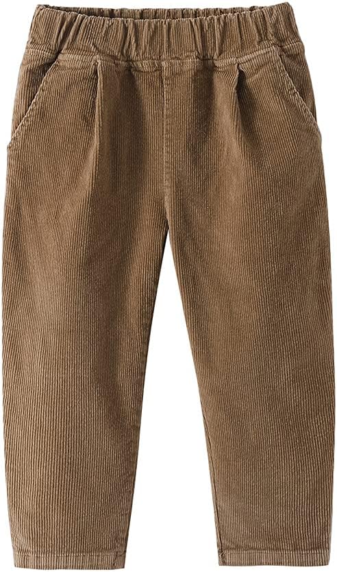 Mud Kingdom Corduroy Boys Girls Pants Plain Elastic Waist