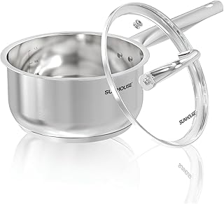 SUNHOUSE Stainless Steel Sauce Pan with Lid