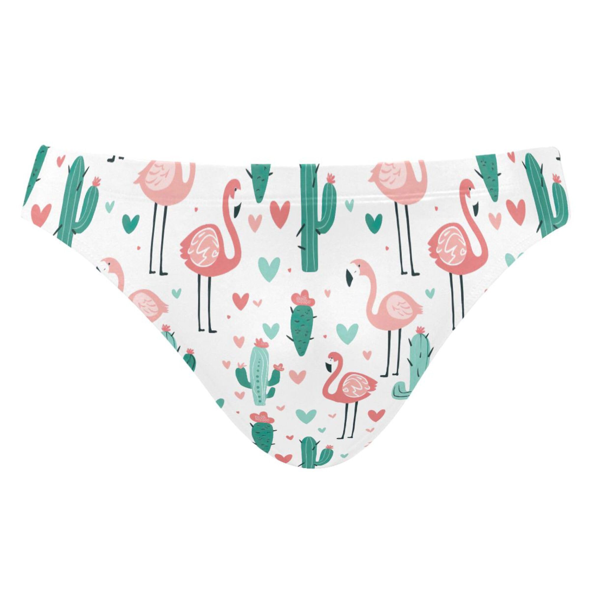 Men's Swim Briefs Flamingo Cactus Swimsuit Beach Swimwear Bikini M B0403433