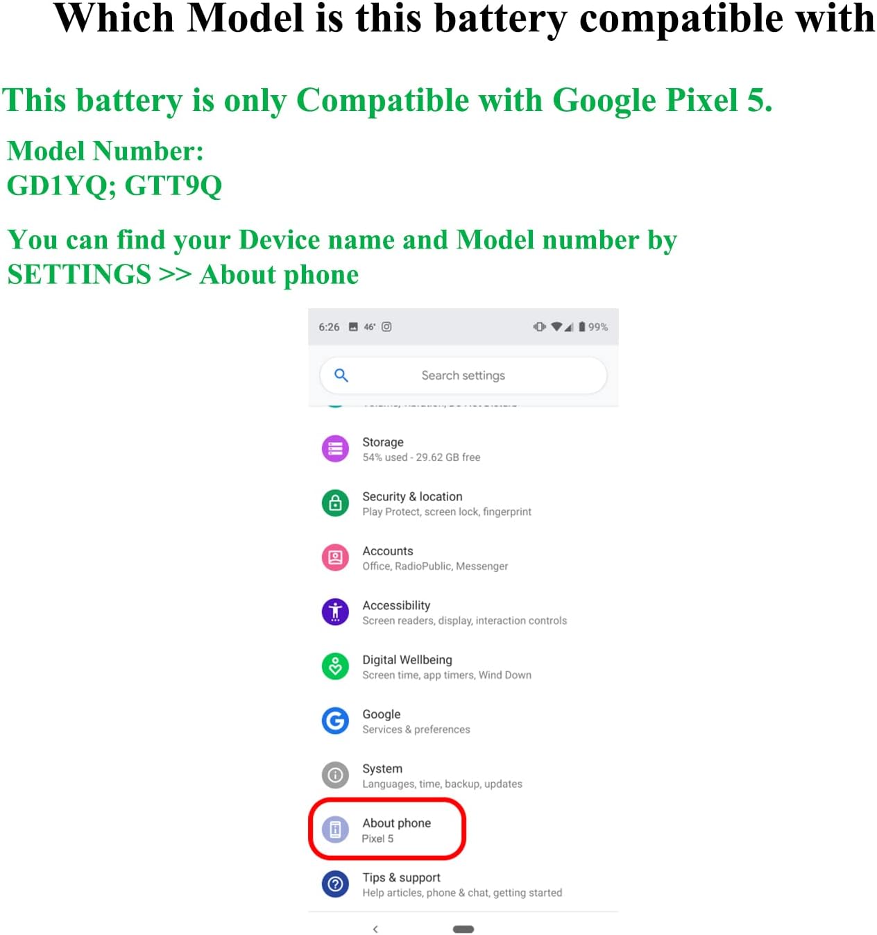for Pixel 5 Battery Replacement Kits (New Upgraded) Compatible with Google Pixel 5 All Models with Adhesive, Installation Manual and Repair Tool Kits
