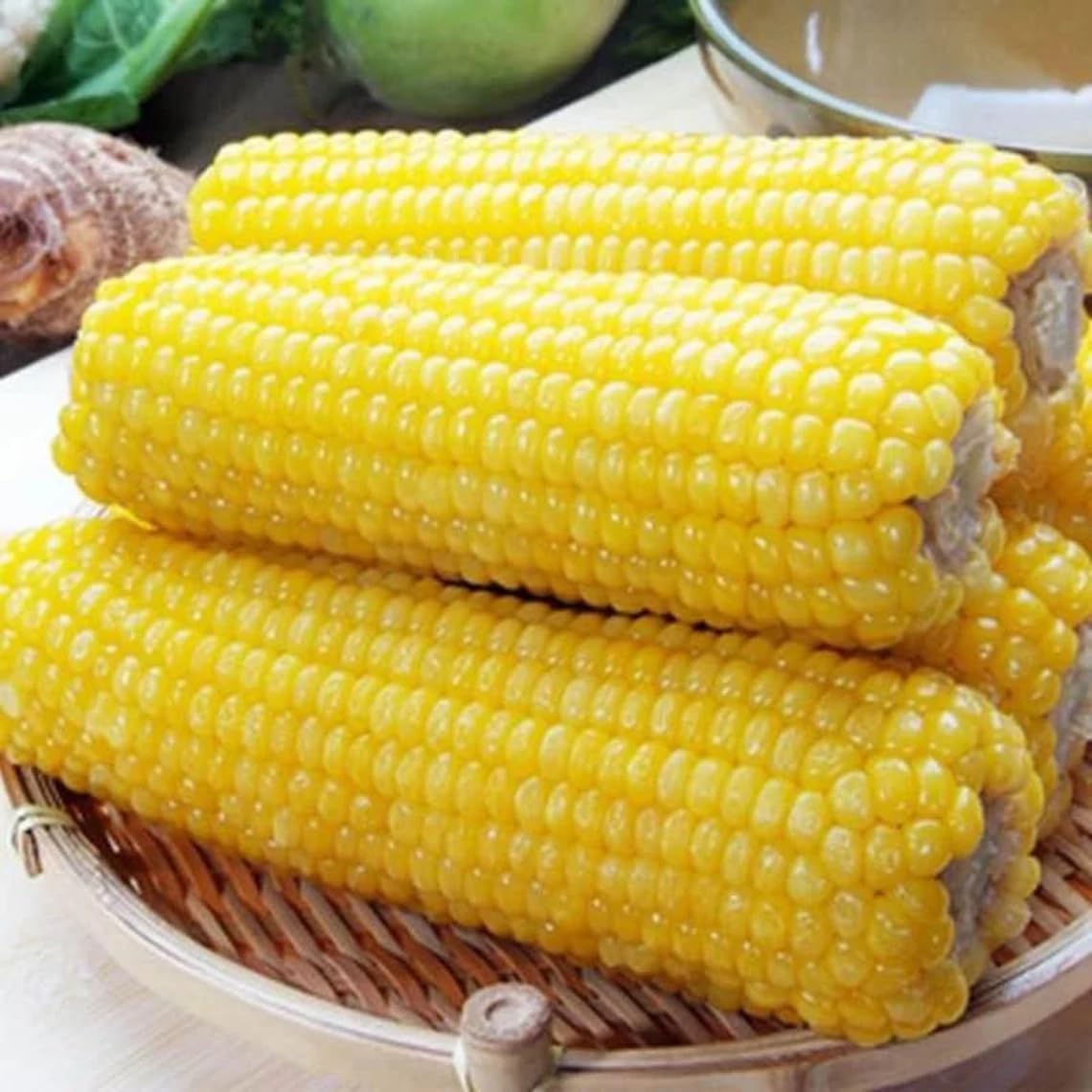 100 Seeds Yellow Waxy Corn Seeds; Sticky glutinous Corn; Non-GMO; Open pollinated 糯玉米