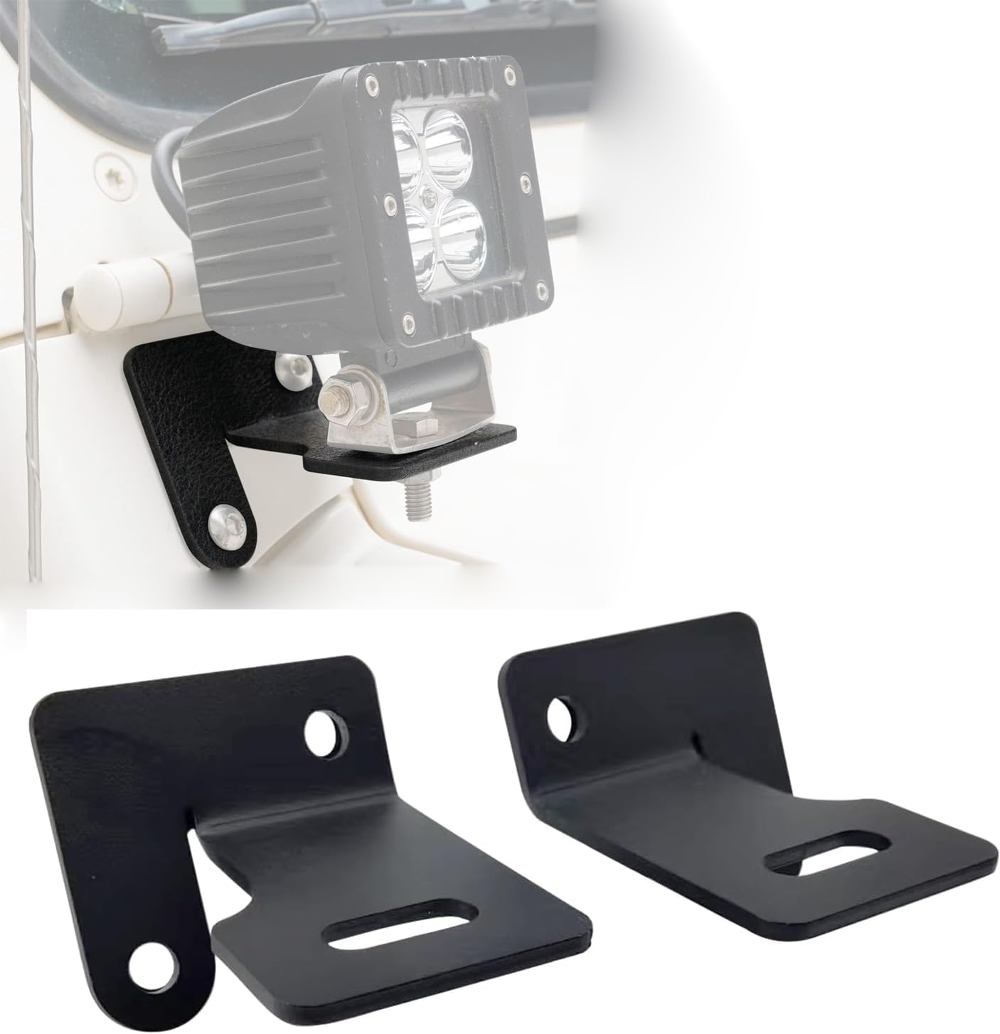 Lower Hinge Light Mounting Brackets Fit for 87-06 Jeep Wrangler TJ YJ