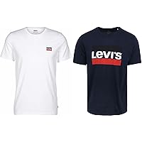 Levi's T-Shirt Sportwear White/Mineral Black M T-Shirt Dress Blues M