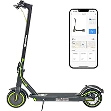 Electric Scooter for Adults, Folding E Scooter with 350W/500W Motor 19Mph Top Speed 18 Miles Long Range, 8.5" Solid Tires Portable Commuting Motorized Kick Scooters Double Braking System - Green