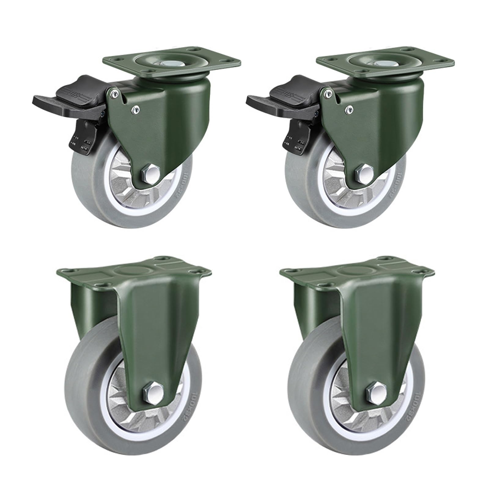 Roulettes de 3 Pouces pivotantes verrouillables pour pieds de meubles et chariots robustes