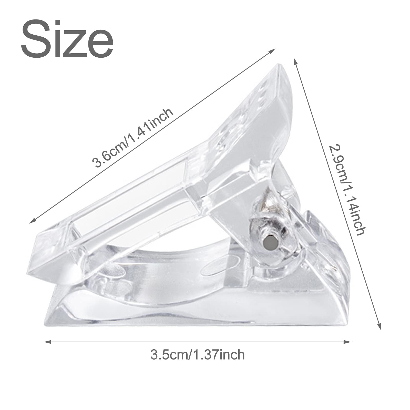 Sularpek 5 Pcs Pince à Ongles Polygel Clip Ongles, Extension Transparente, Outil Nail Art pour Gel UV Rapide