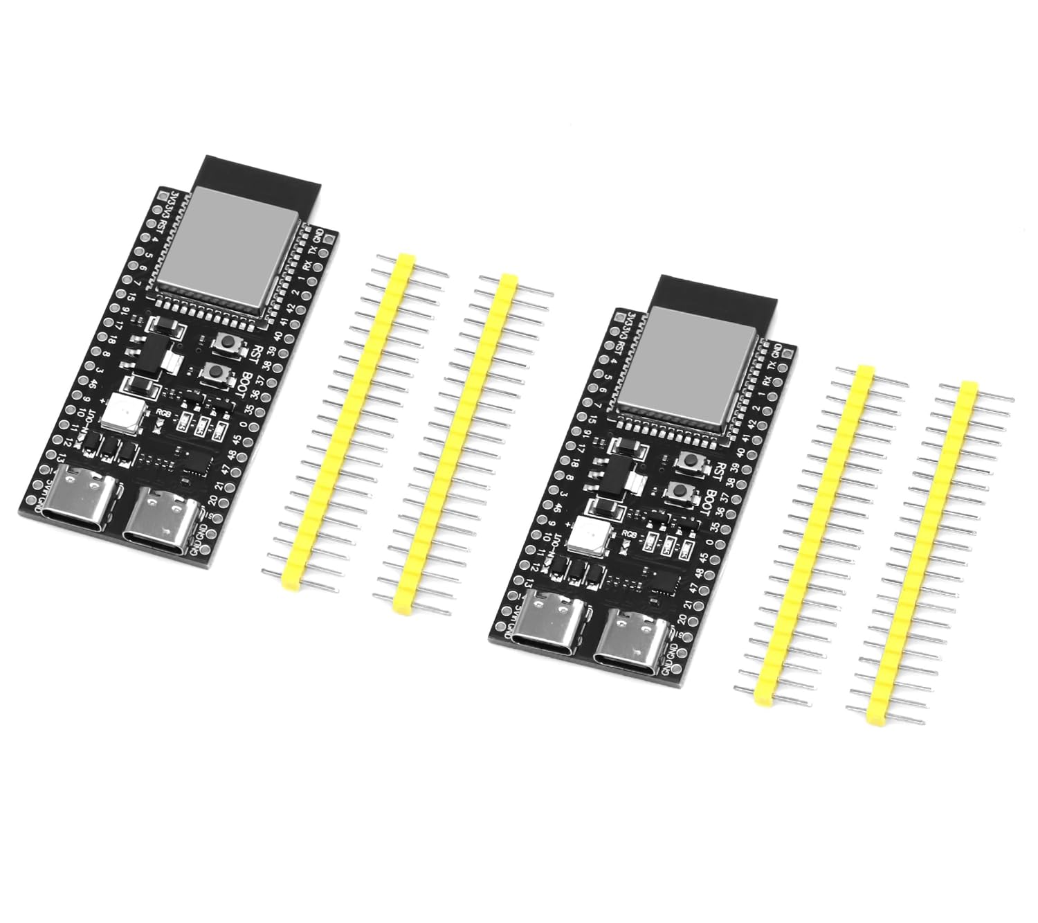 ESP32 S3 ESP32-S3-DevKitC-1 con N16R8 Schede madri ESP32 S3 Scheda di sviluppo con Wi-Fi Bluetooth a doppia modalità e connettore Bluetooth di tipo C 2,4-GHz compatibile con Arduino(2 Piezas)