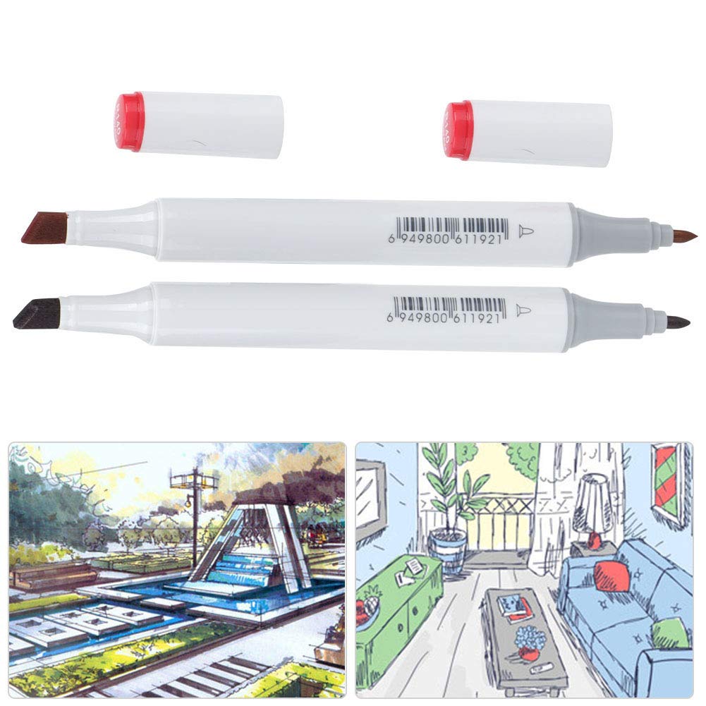 Naroote Juego de Rotuladores de Arte, Pintura de Dibujo Suave para Diseño Industrial con Doble Cabezal, 36 Colores para Artistas, Estudiantes (72)