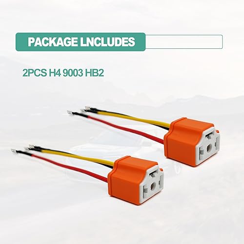 Miniatura 5 de 2 conectores de cerámica H4 9003 HB2 para faros delanteros, kit de arnés de relé de luz de cabeza H4, compatible con luces antiniebla, luz