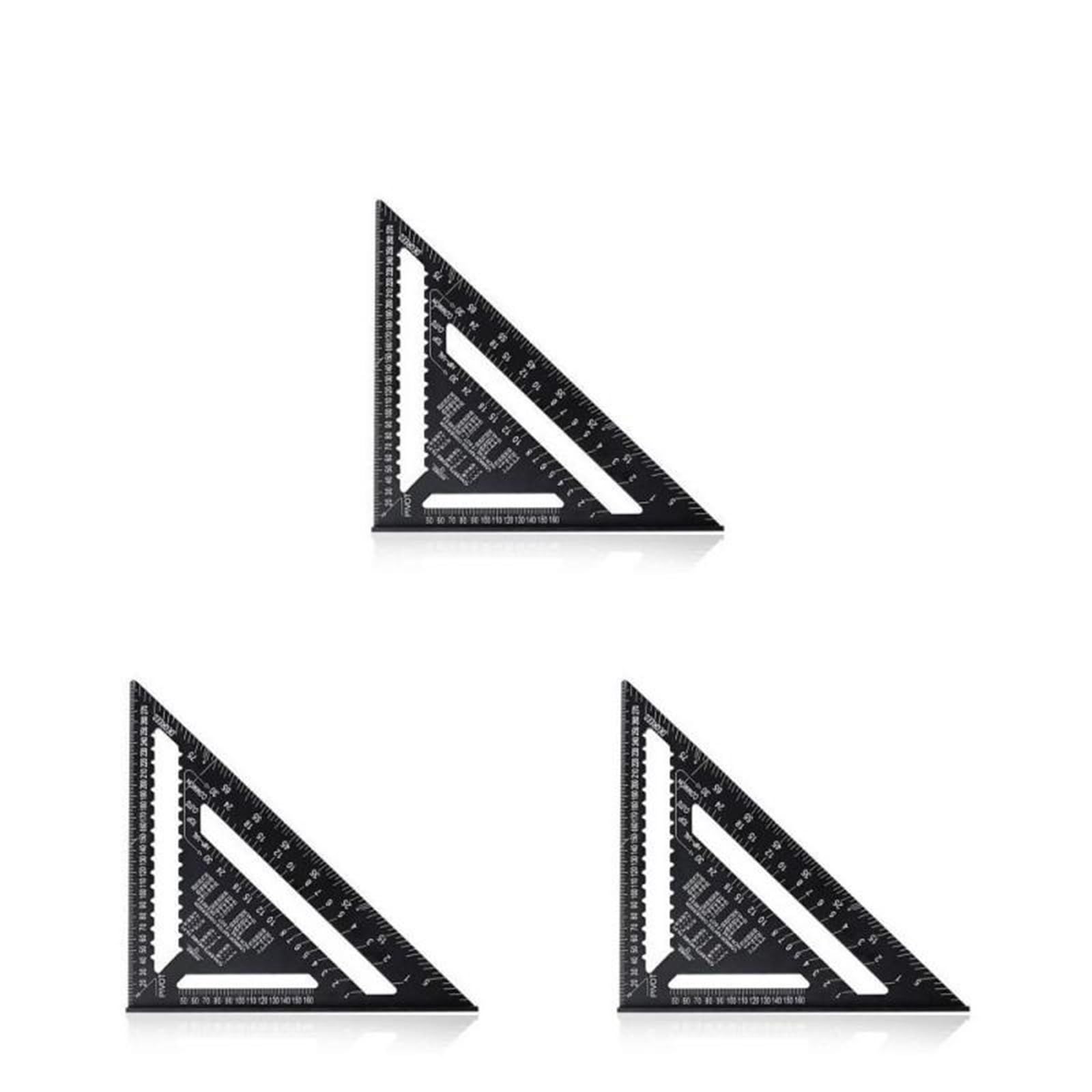 Angle Protractor,12 Inch Speed Square Metric Triangle Ruler Aluminum Alloy Measuring Woodworking