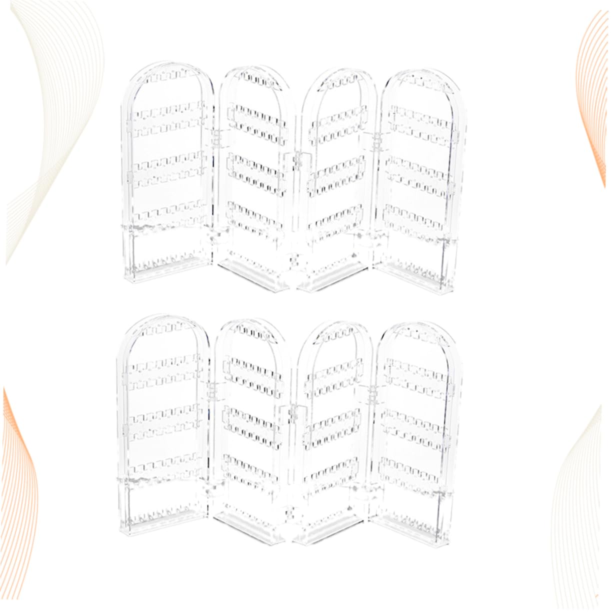 TOPBATHY Espositore per Orecchini in Plastica, 2 Pezzi, 4 Parti