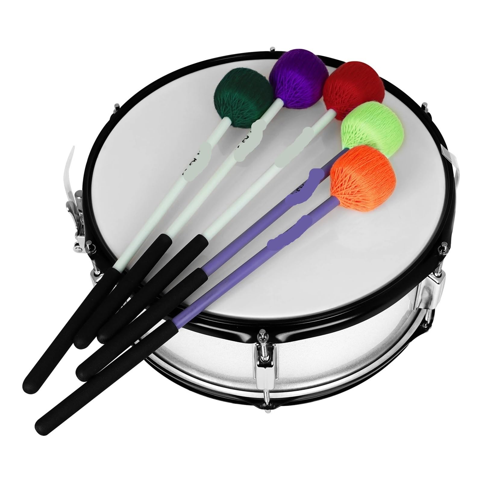 Baguettes de marimba Baguettes de grosse caisse, baguettes professionnelles, maillets Marimba, poignée antidérapante, accessoires d'instruments à Percussion(Orange)