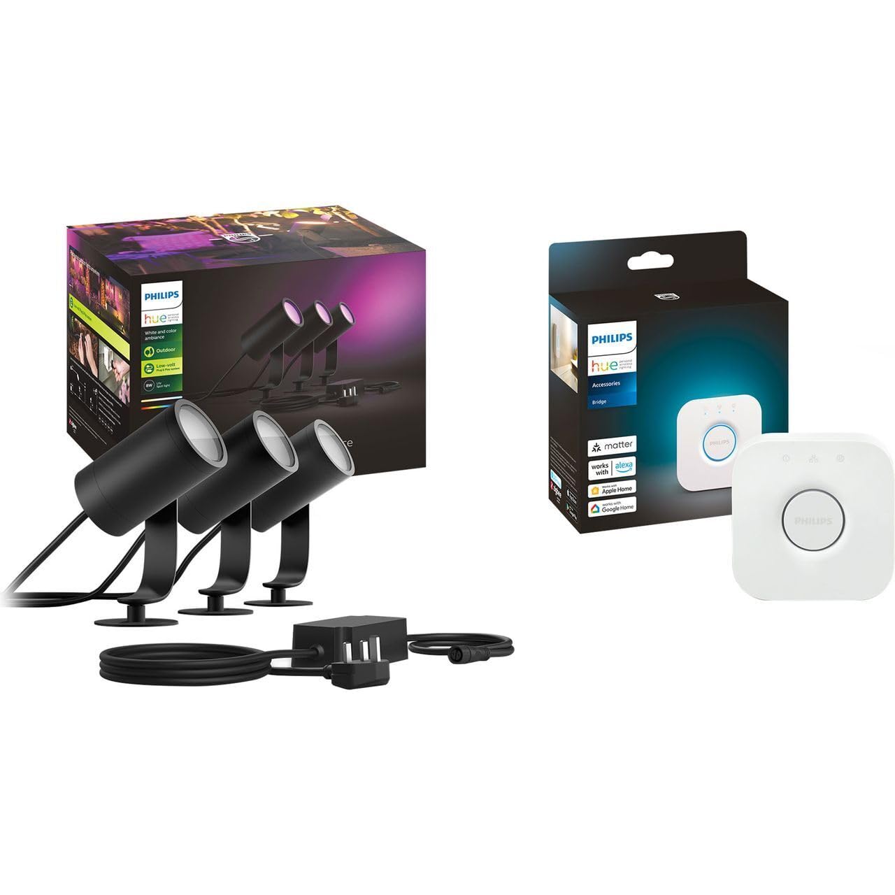 Philips Hue White Lily And Colour Smart Led Outdoor Spikes