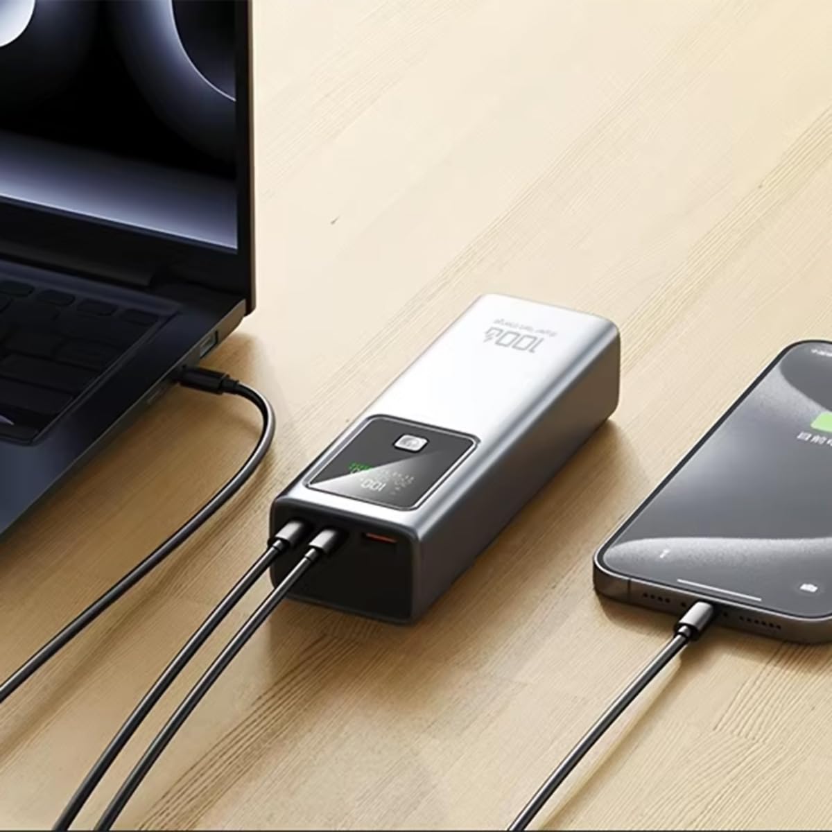 PowerBank 20.000 mAH y 100W Klack, Cargador, Batería Externa de Carga Súper Rápida, Ideal para Alimentar Dispositivos Que requieran Alta Velocidad de Carga como portátiles ó teléfonos.