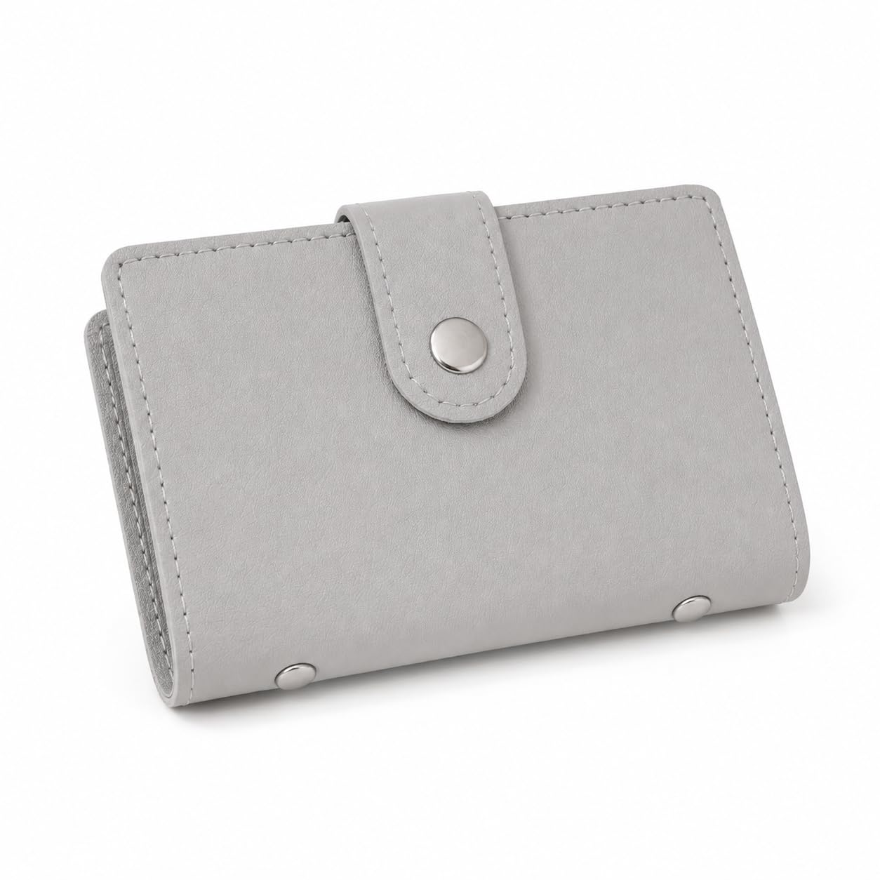 Stealodeal 26 Slot Card Holder Wallet for Men & Women | Premium Grey PU Leather Credit, Debit, ATM, ID & Business Visiting Card Organizer (Color-Grey)-image-46