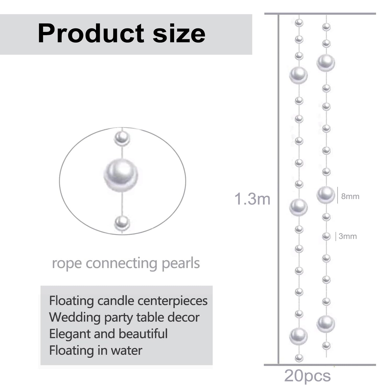 18 Pièces Perles D'eau Argent Bougies Flottantes Perle D'eau Bougie Flottante Pour Vases