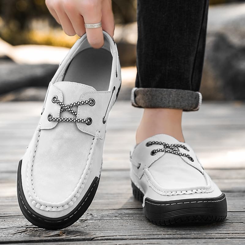 Men's Retro Low-Top Flat-Bottom Loafers - Breathable Outdoor Casual Driving Shoes, Wide Sizes - Slip-On Comfort2