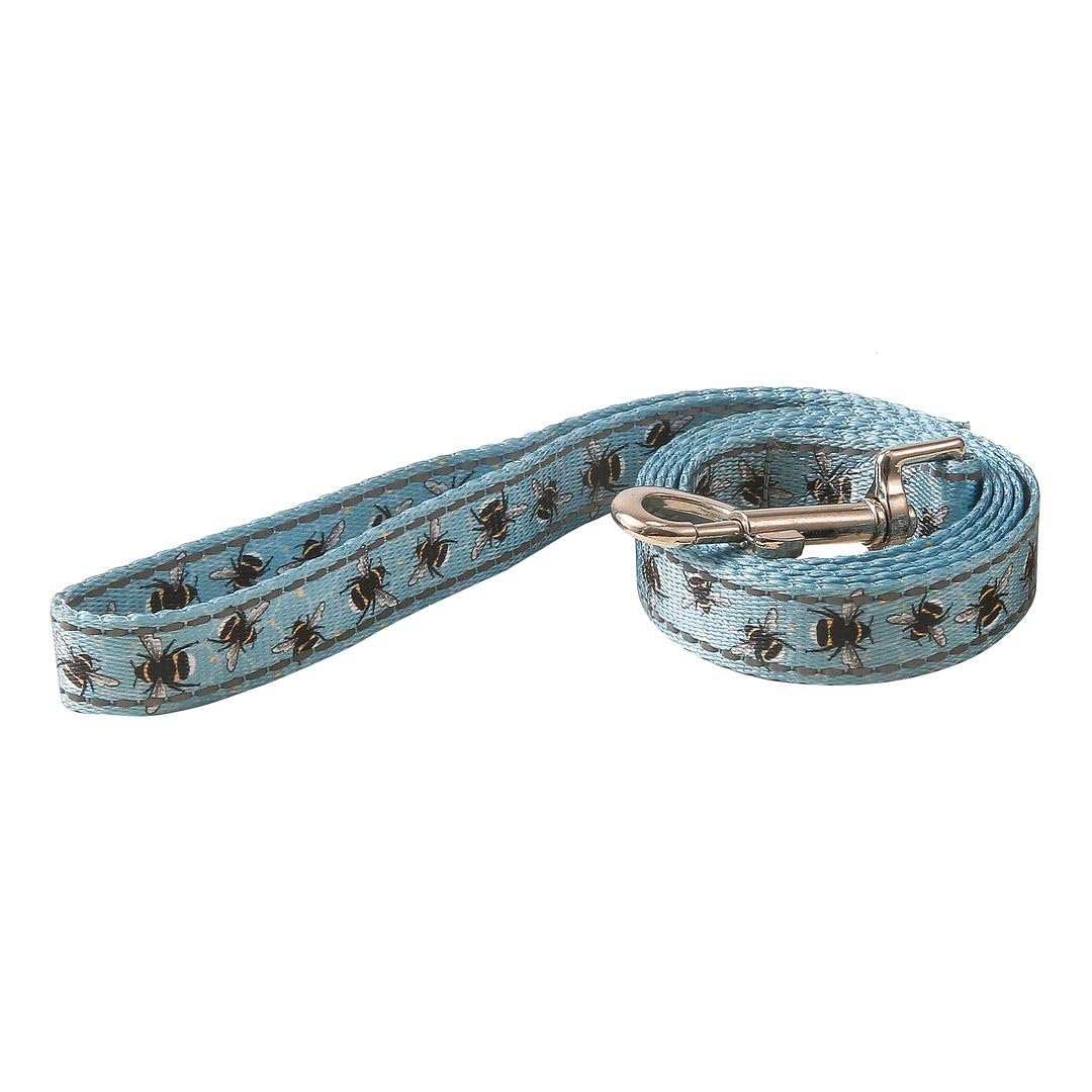 Eco Chic Recycled Dog Lead Double Sided Reflective Machine Washable Pet Leash (Bumble Bees Blue Small) - Image 3