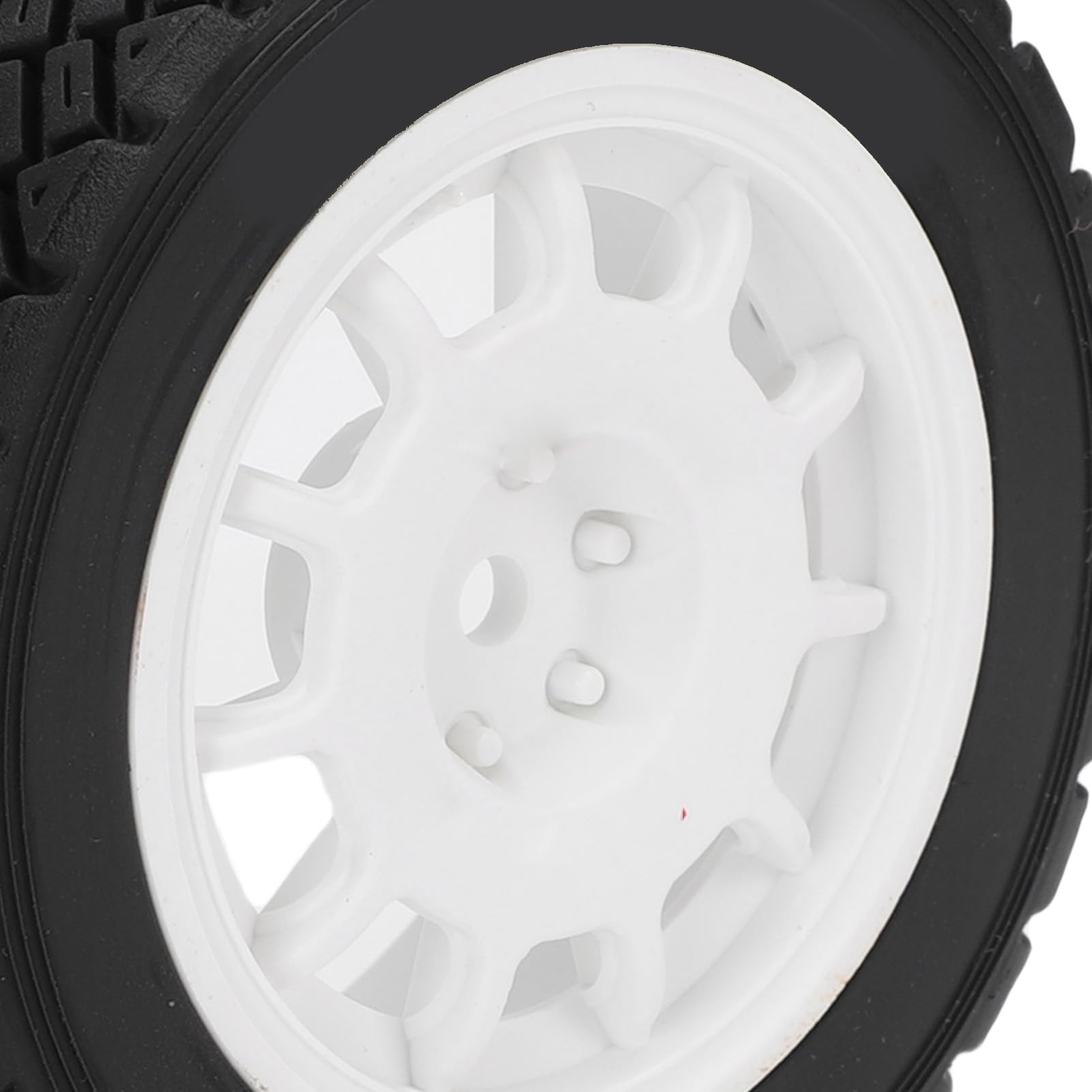 Set di 4 pneumatici per modellini di auto giocattolo resistenti e antiscivolo, per veicoli radiocomandati, ricambio in plastica da 12 mm