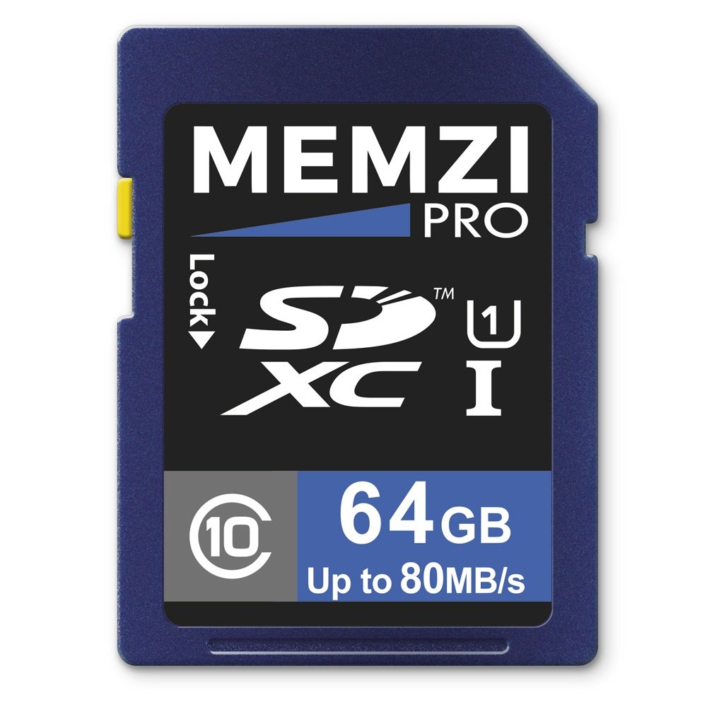 MEMZI PRO 64GB Class 10 80MB/s SDXC Memory Card for Canon EOS M50, EOS
