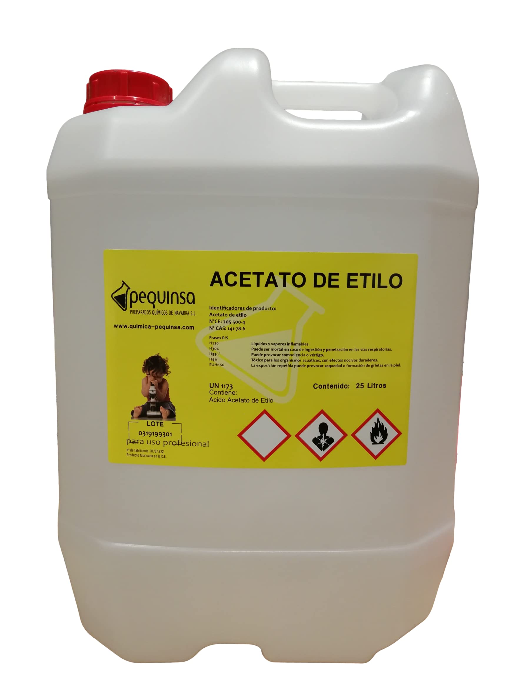 Acetato de Etilo, Envase 25 Litros