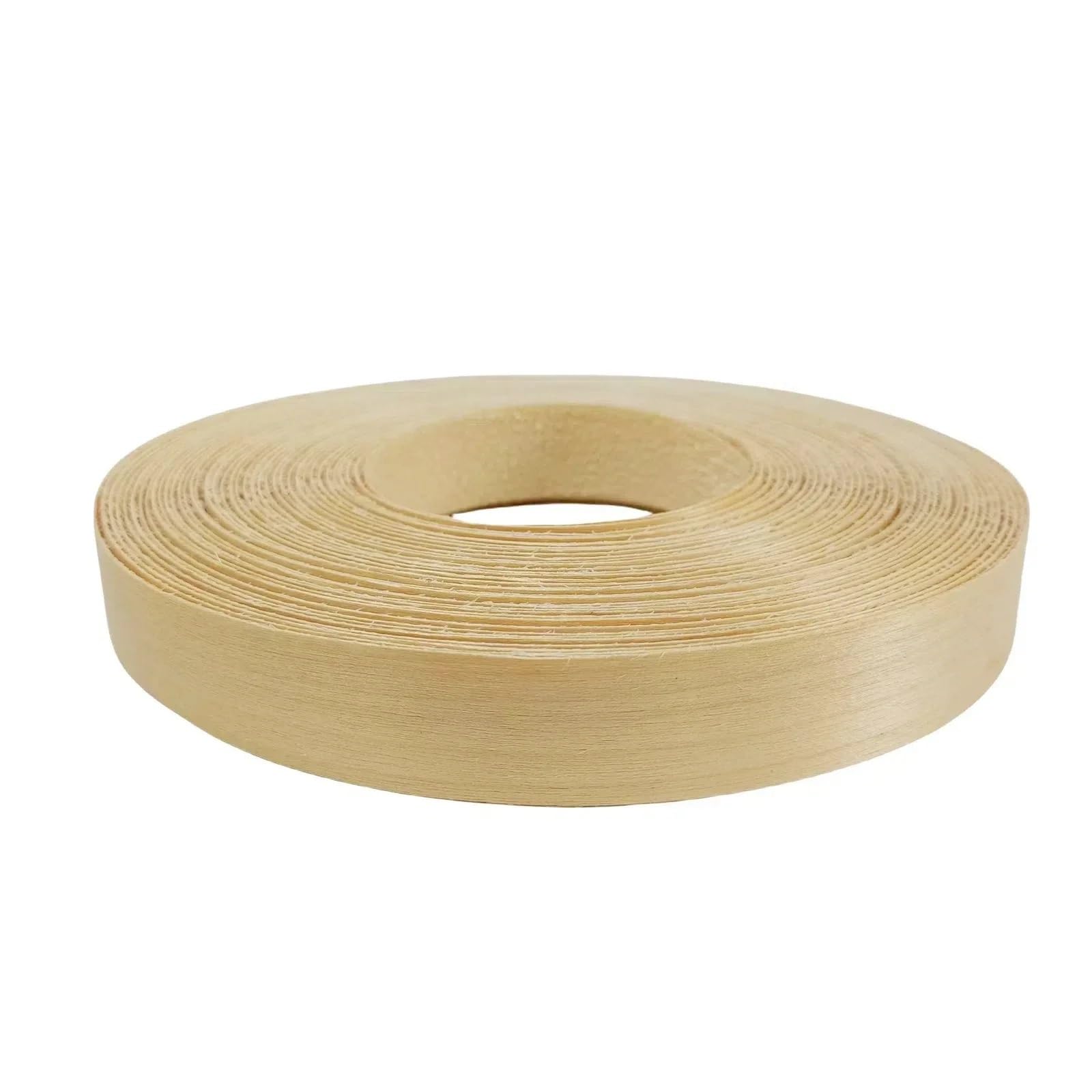 Wood Veneer Edging Tape Pine Maple Oak Walnut Birch Wood Edge Banding Roll 3/4 Inch, Pre-glued Iron On Veneer Edging Trim with Hot Melt Adhesive(Birch,1.9 cmx15m)