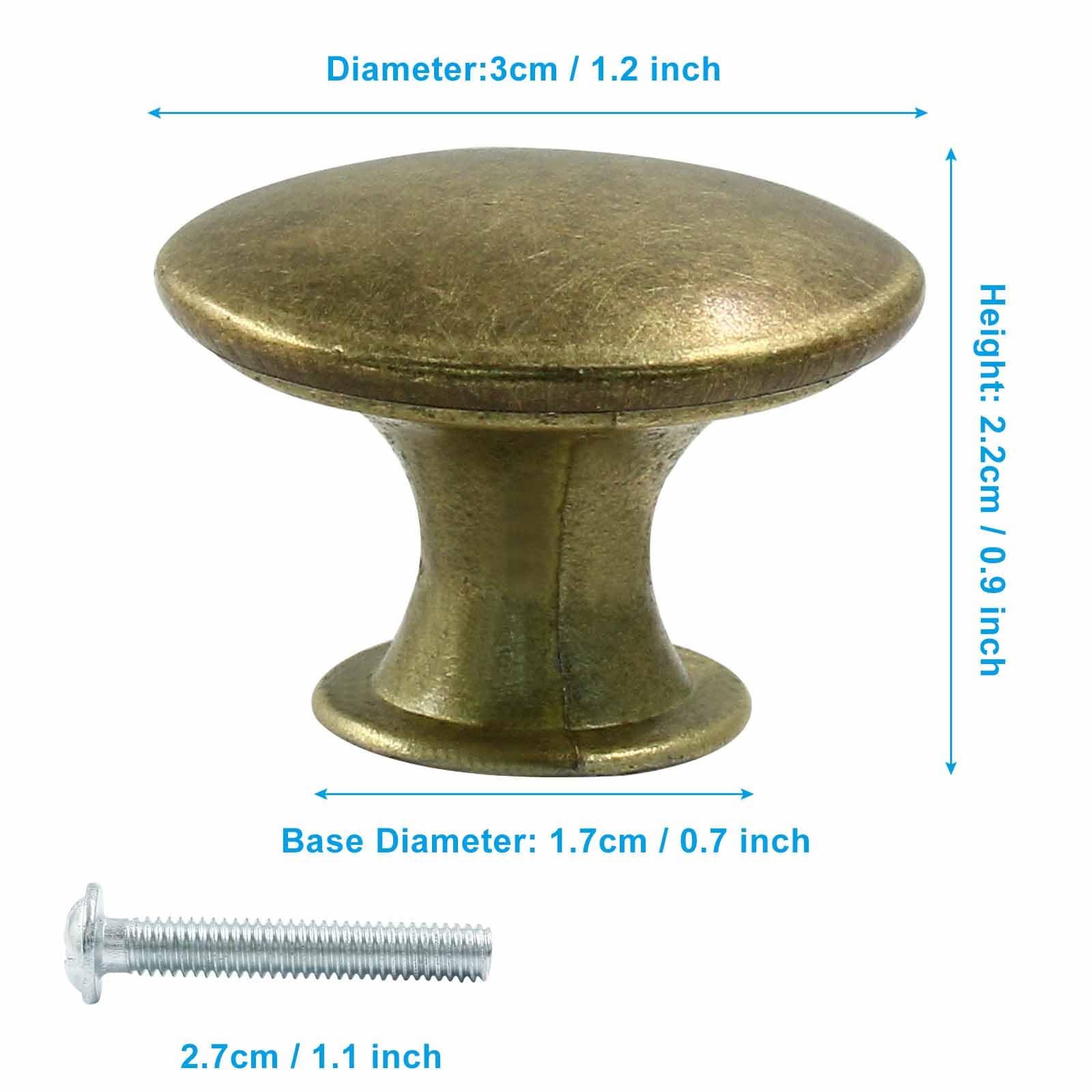 Cjueiom 12 Pcs Vintage Cabinet Knobs, Brass Dresser Knobs - Image 3