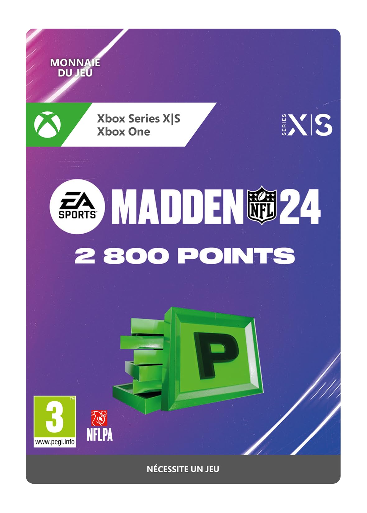 2800 Madden Points Xbox pour Madden NFL 24 Code de téléchargement