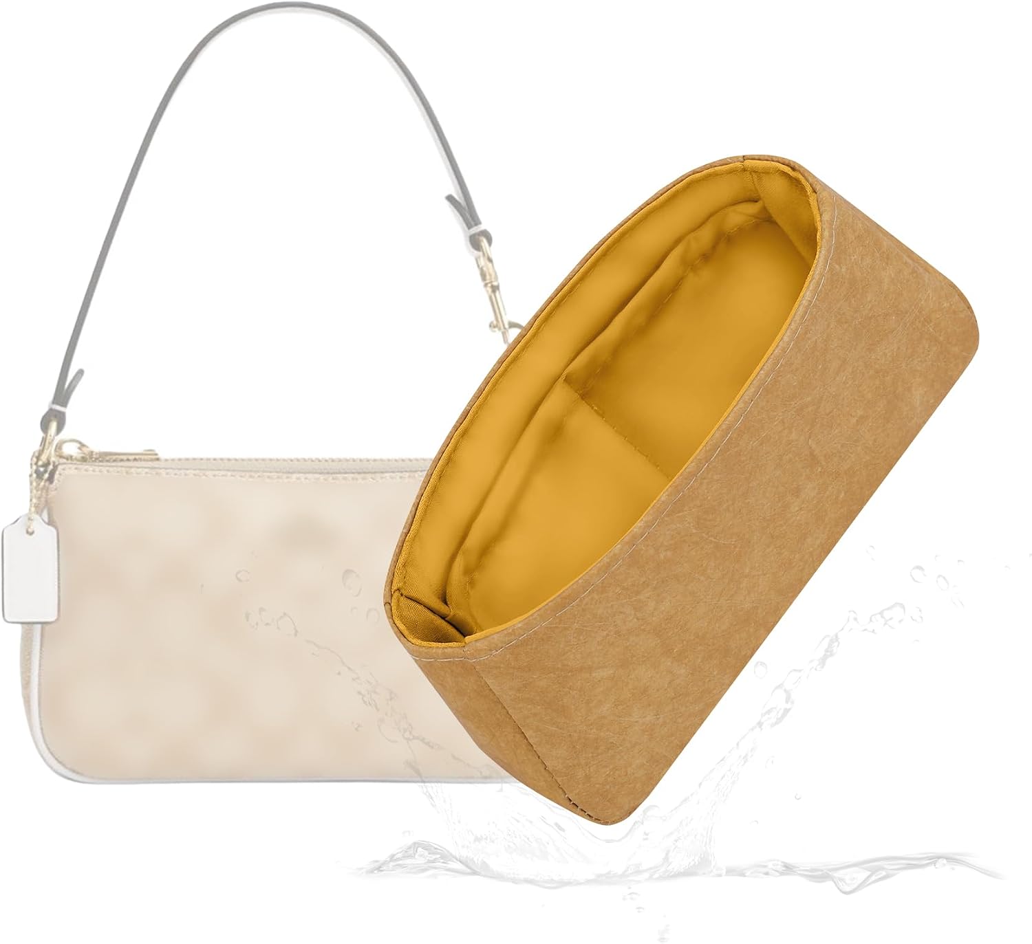 19Neat Thin Lightweight Purse Insert for Coach Nolita 19, Yellow
