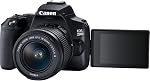 Canon EOS 250D Reflex numérique avec objectif 18-55mm (Noir) (3453C002), Sac EOS, Carte Sandisk Ultra 64 Go, Ensemble de nettoyage et plus (Rénové)