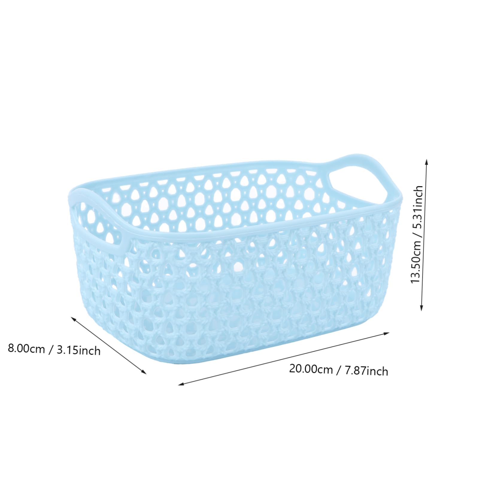 Alipis 5pcs Plastic Storage Basket Desktop Organizer for Sundries Crafts Snacks for Home Kitchen Playroom and Nursery High-grade Plastic Storage