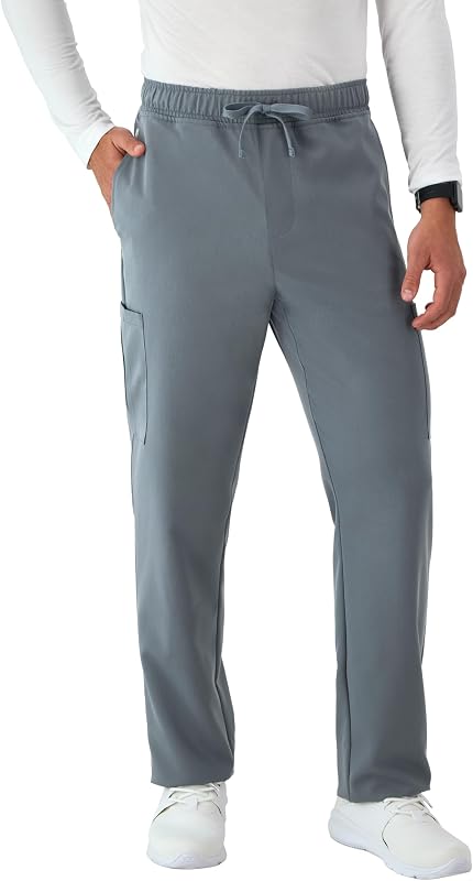 Men's Scrubs Healthcare Pants, Scrub Pants for Men, Moisture-Wicking & Odor Control, 5 Pockets